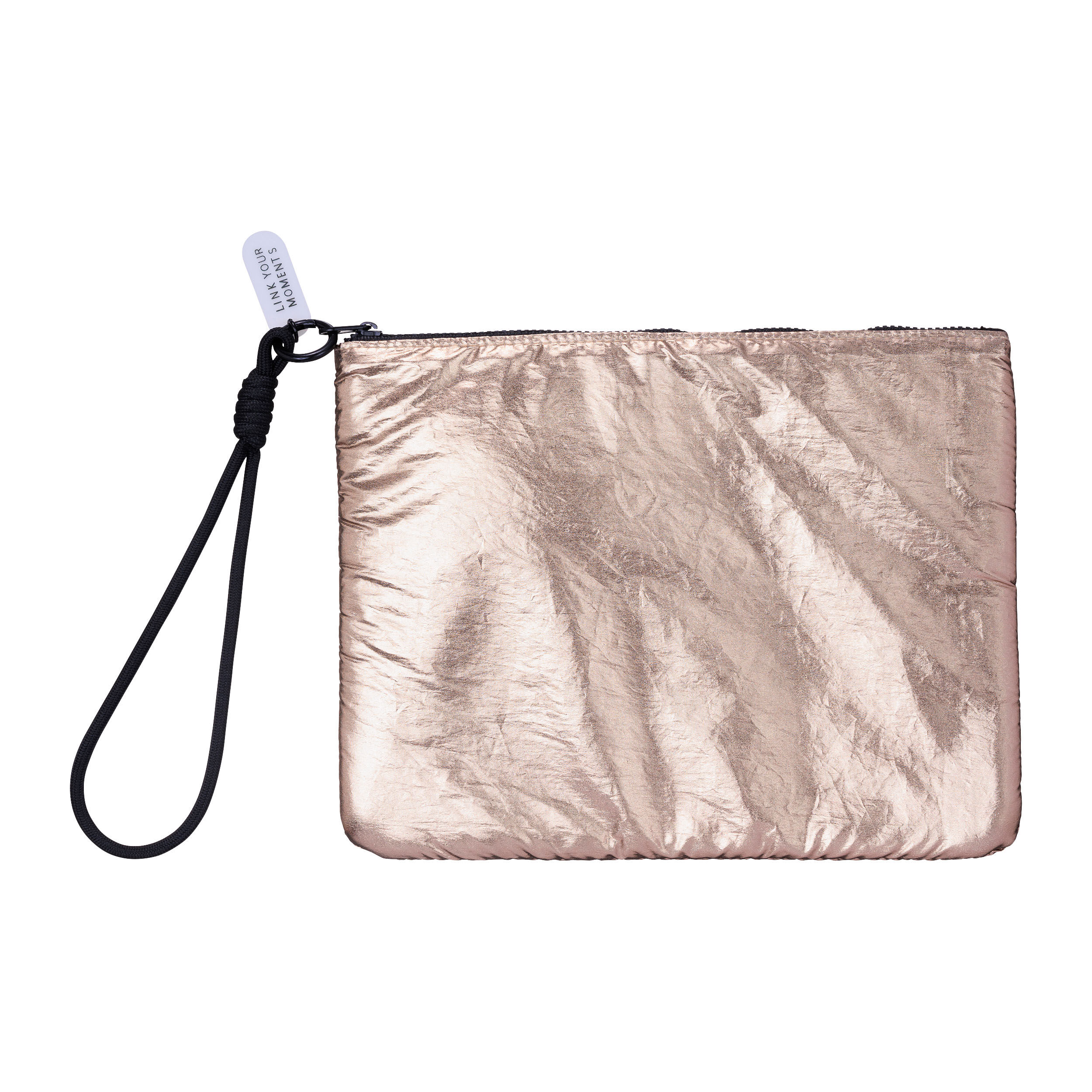  「フラットポーチ／ハンドストラップコレクション」|ポーチ|ゴールド