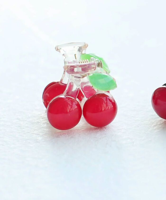 BACKYARD FAMILY「Rora ヘアクリップ キッズ 2個セット 通販 ペアチェリー さくらんぼ ヘアークリップ 髪どめ」|その他|