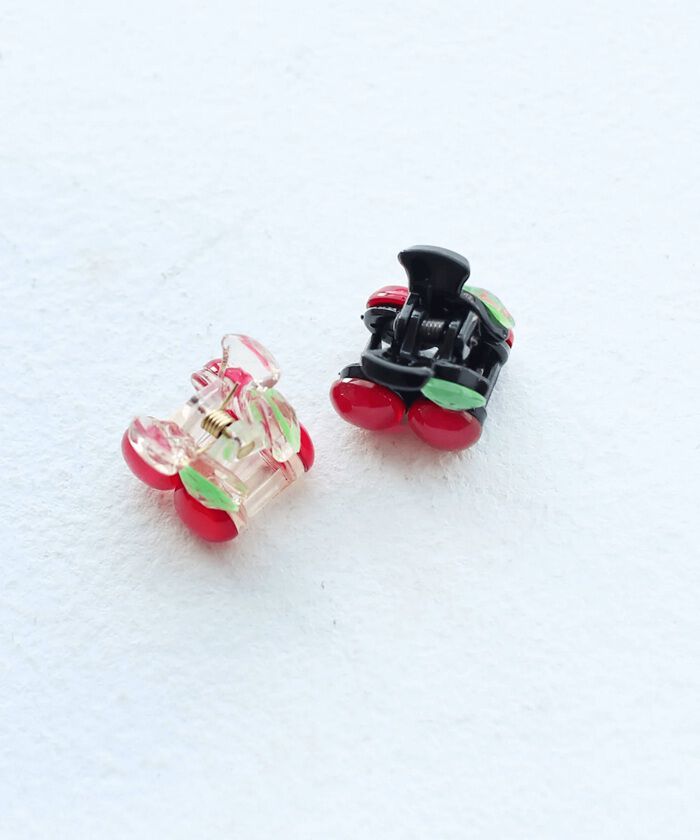 BACKYARD FAMILY「Rora ヘアクリップ キッズ 2個セット 通販 ペアチェリー さくらんぼ ヘアークリップ 髪どめ」|その他|