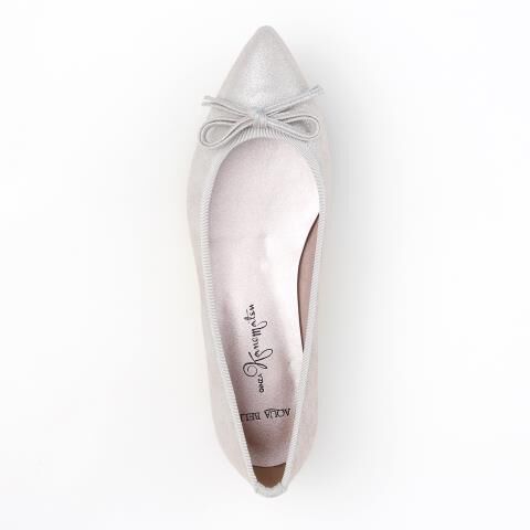 銀座かねまつ「LSDW2158METPLT　【防水】【本革】アクアベルポインテッドバレエパンプス【人気】」|パンプス|