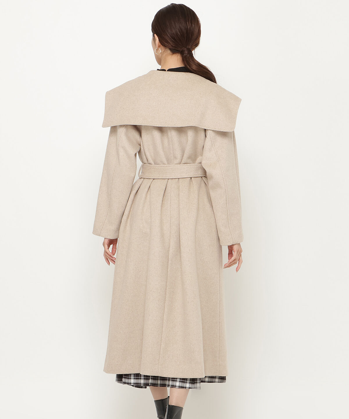 アンドクチュール「ケープカラーロングコート」|ダウン|