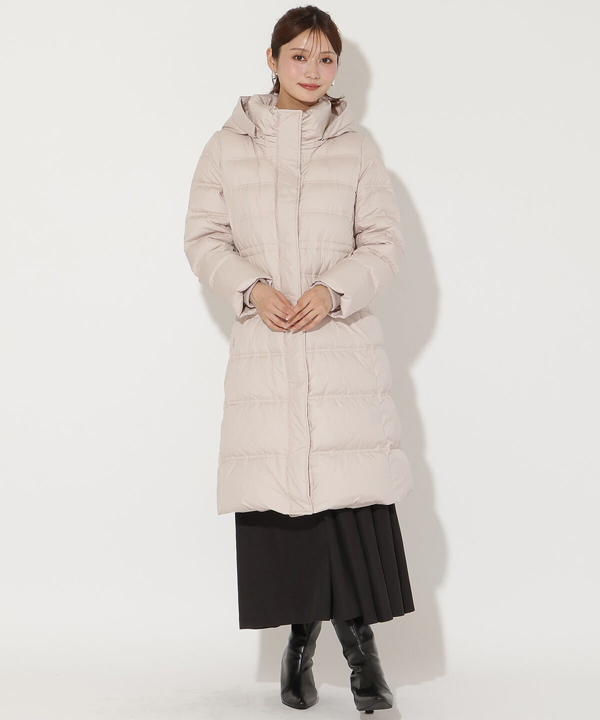 アンドクチュール「FOXファー付きプレミアムミドルロングダウン」|ダウン|