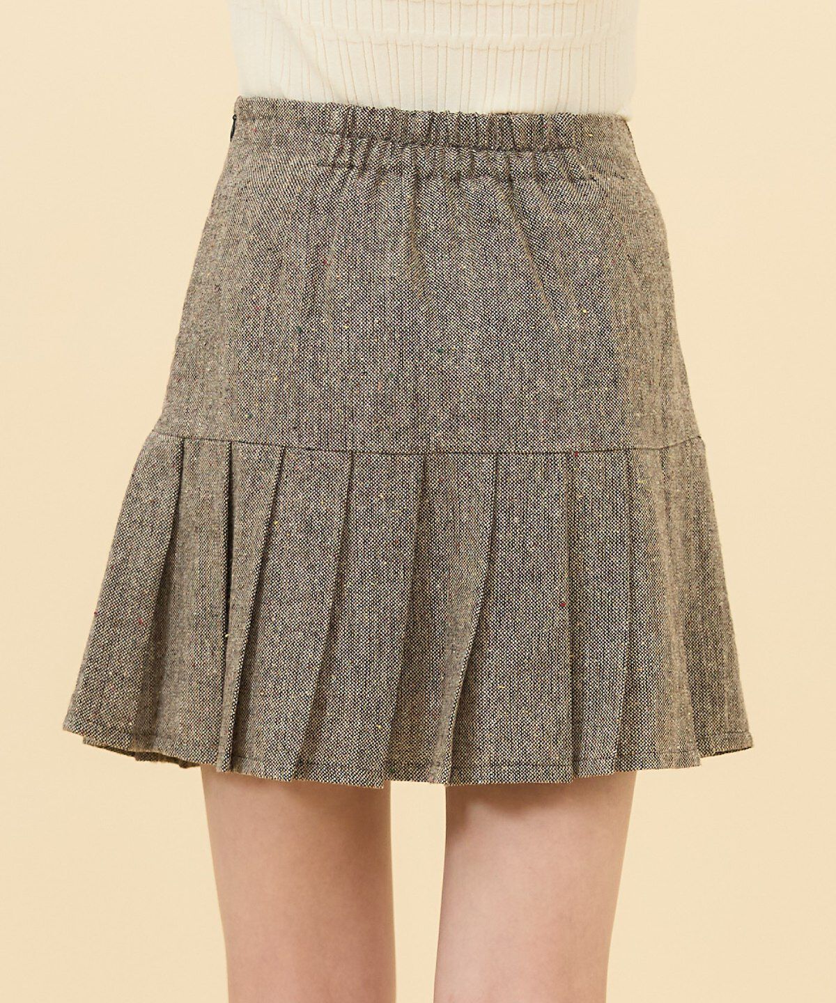 REDYAZEL「ネッププリーツミニスカート」|タイト|