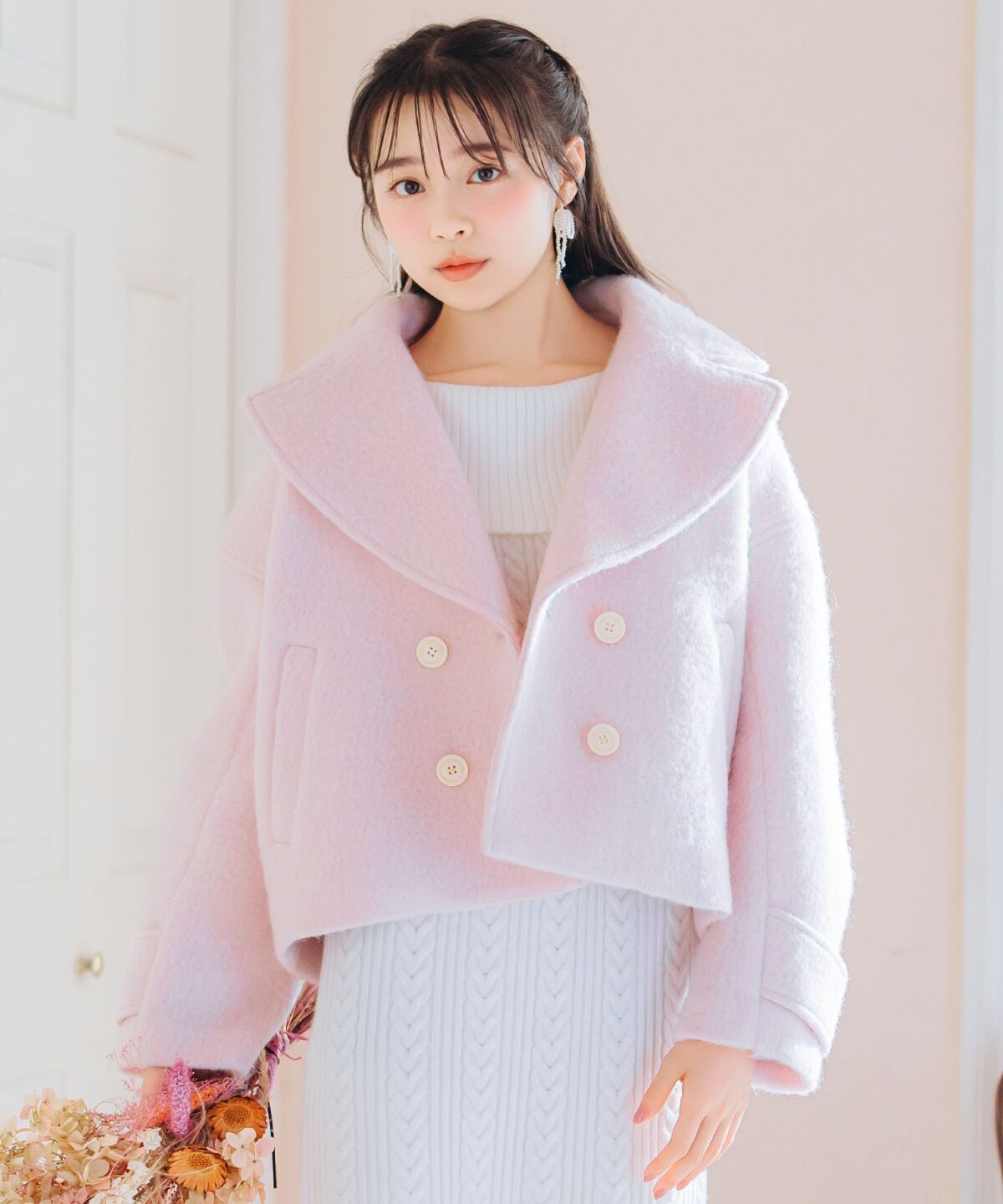 WILLSELECTION「Wボタンシャギーショートコート」|その他|