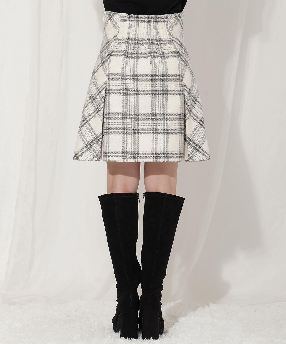 WILLSELECTION「ウールライクチェックスカート」|台形|