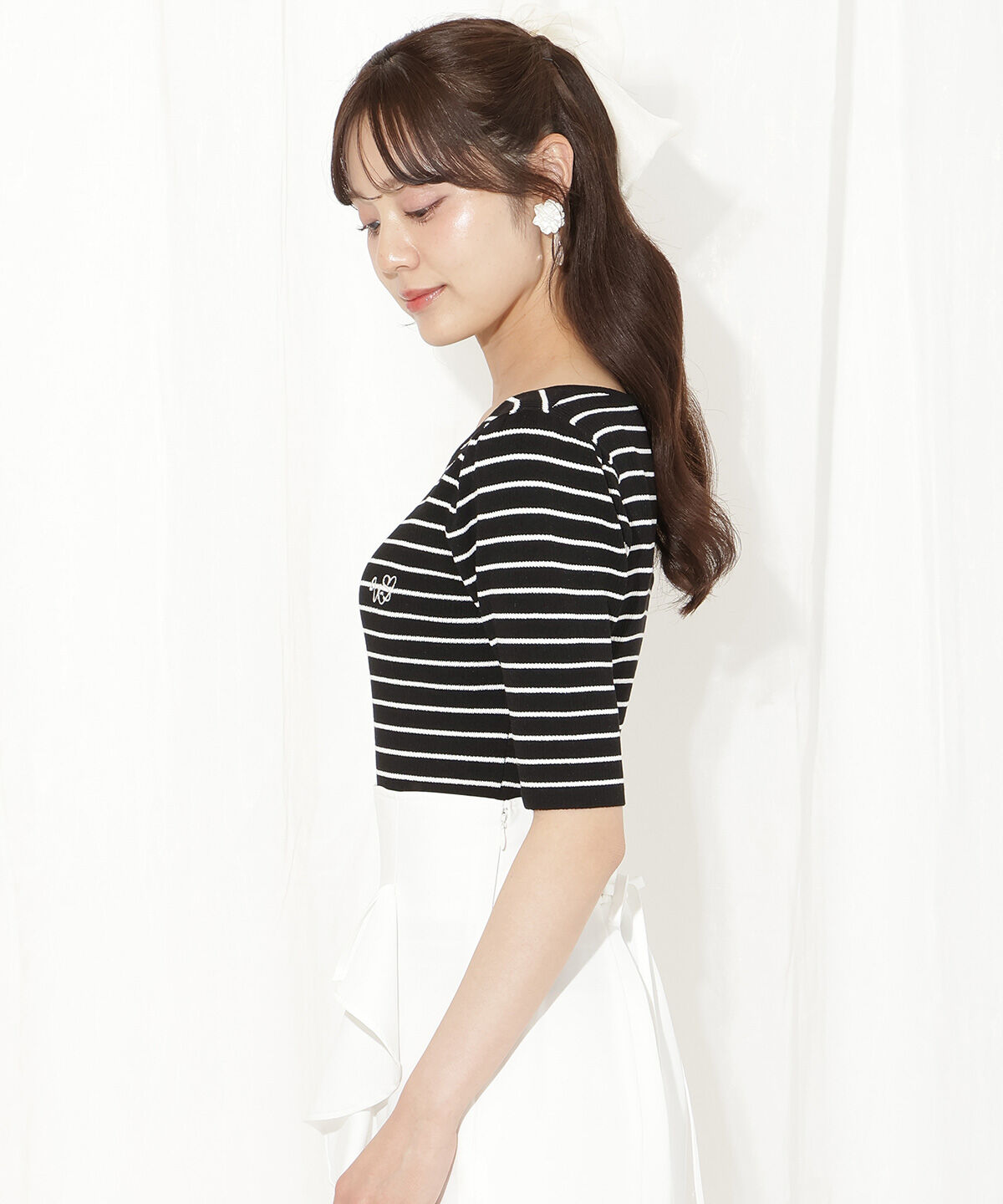 WILLSELECTION「ハートネックニットプルオーバー」|ニット・セーター|