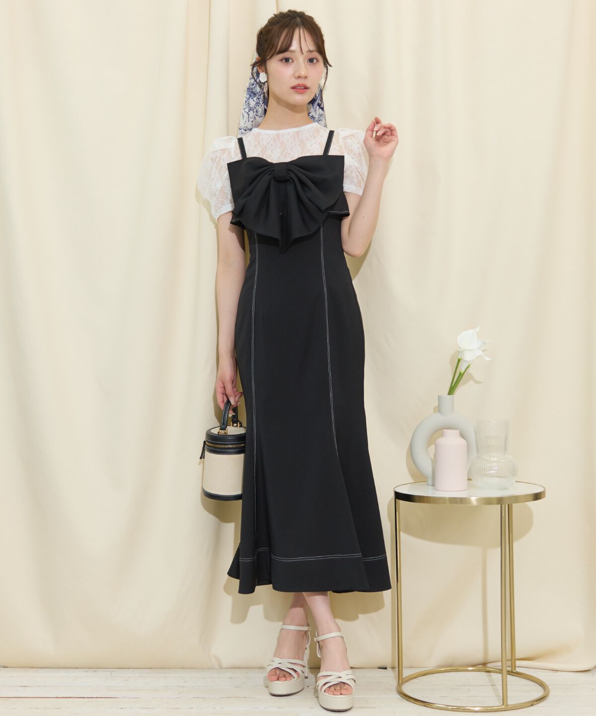 WILLSELECTION「ドレープリボンマーメイドジャンスカ」|ワンピース|