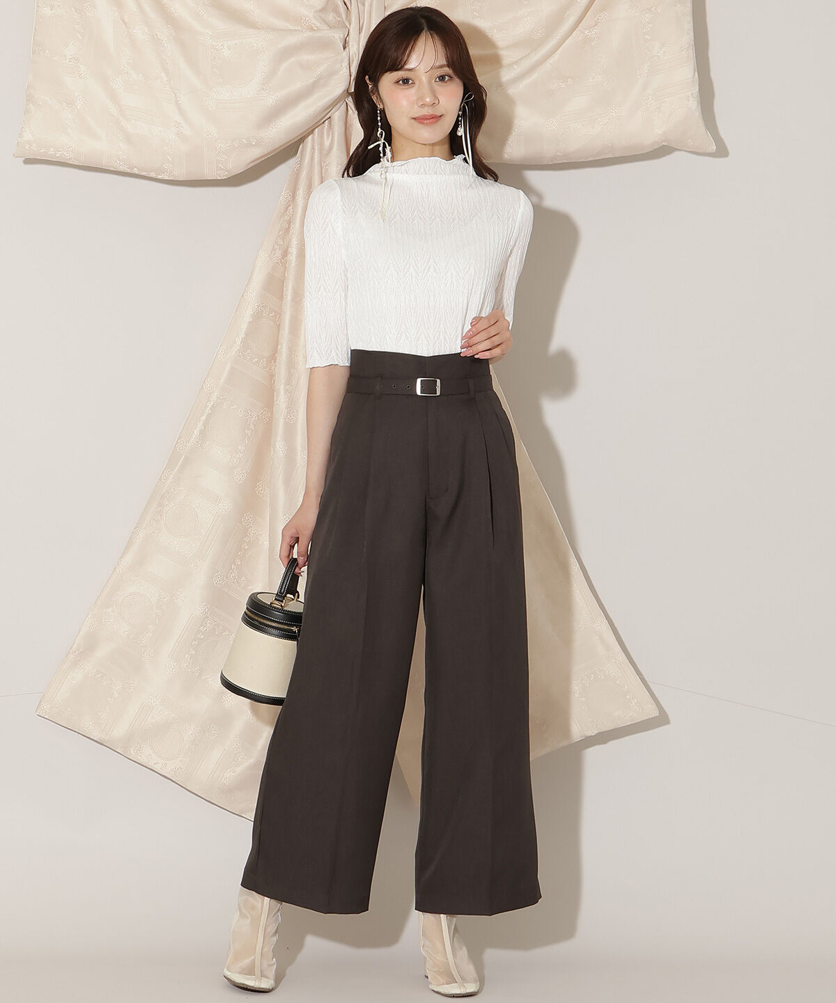 WILLSELECTION「ベルト付きタックワイドパンツ」|その他|