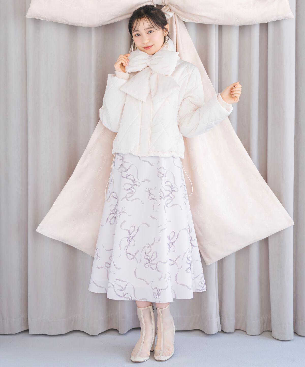 WILLSELECTION「ダイヤキルティングリボン中綿ブルゾン」|ブルゾン・スタジャン|