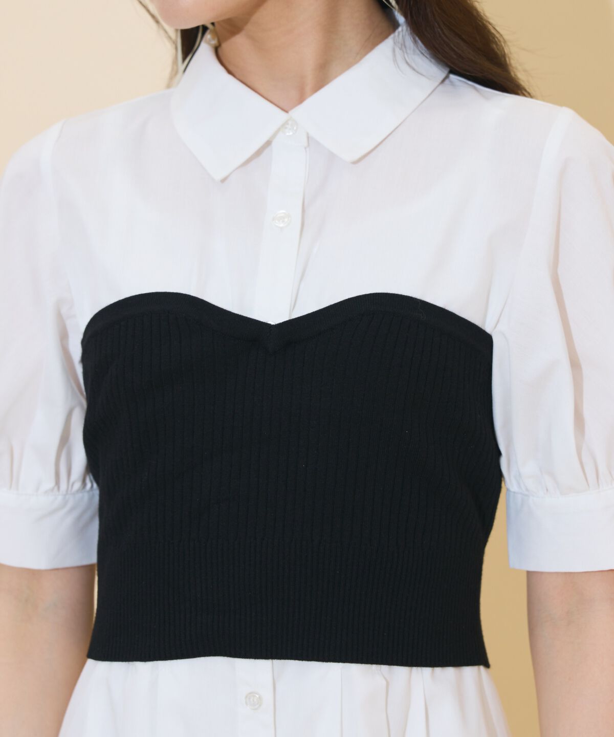 WILLSELECTION「ビスチェレイヤードタックシャツワンピース」|ワンピース|