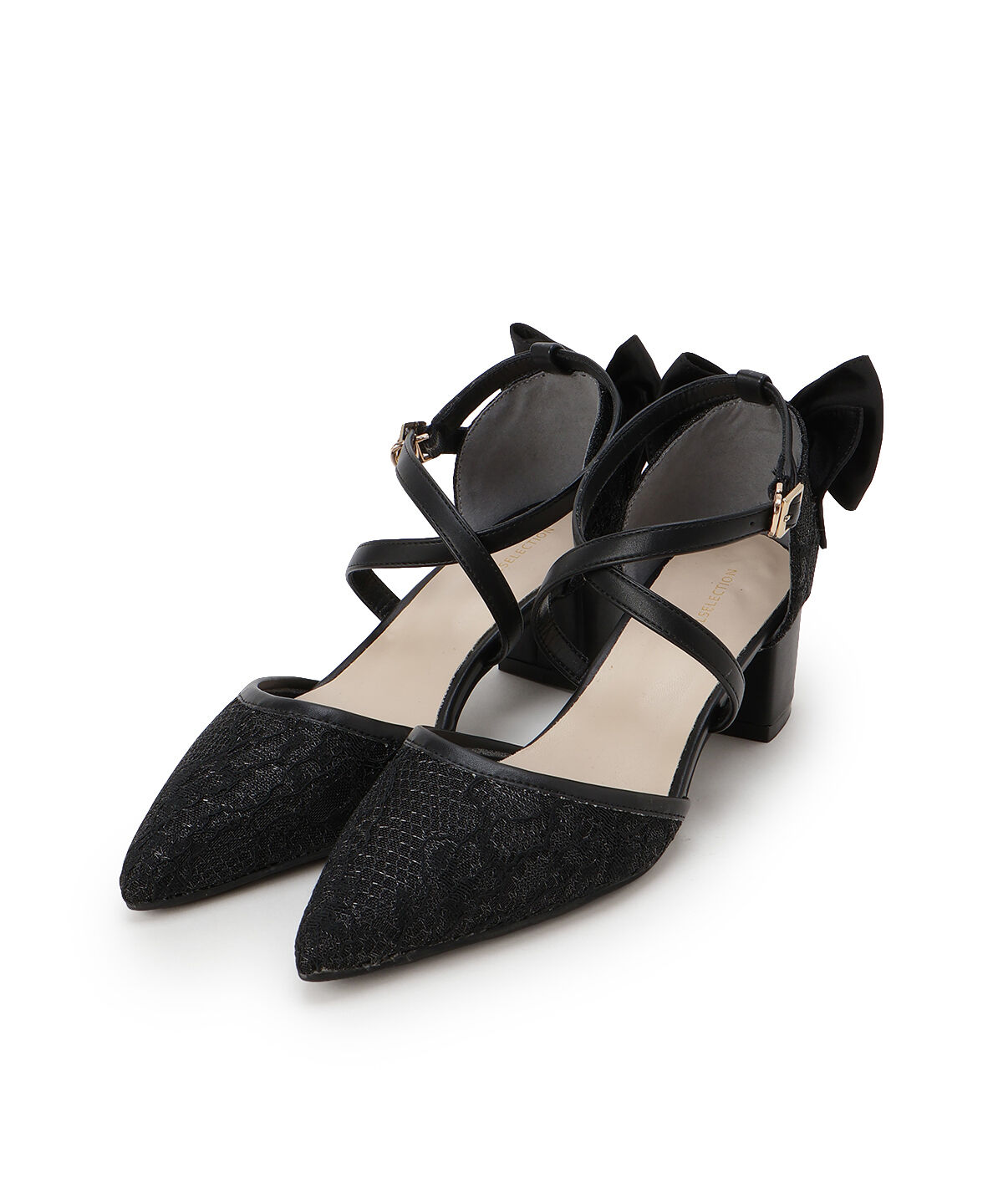 WILLSELECTION「バックリボンレースパンプス」|パンプス|ブラック