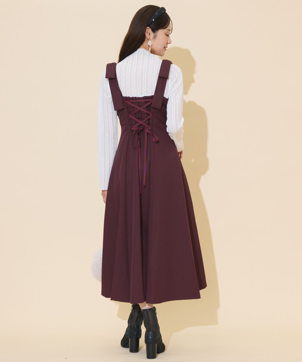 WILLSELECTION「ショルダーリボンフロントZIPワンピース」|ワンピース|