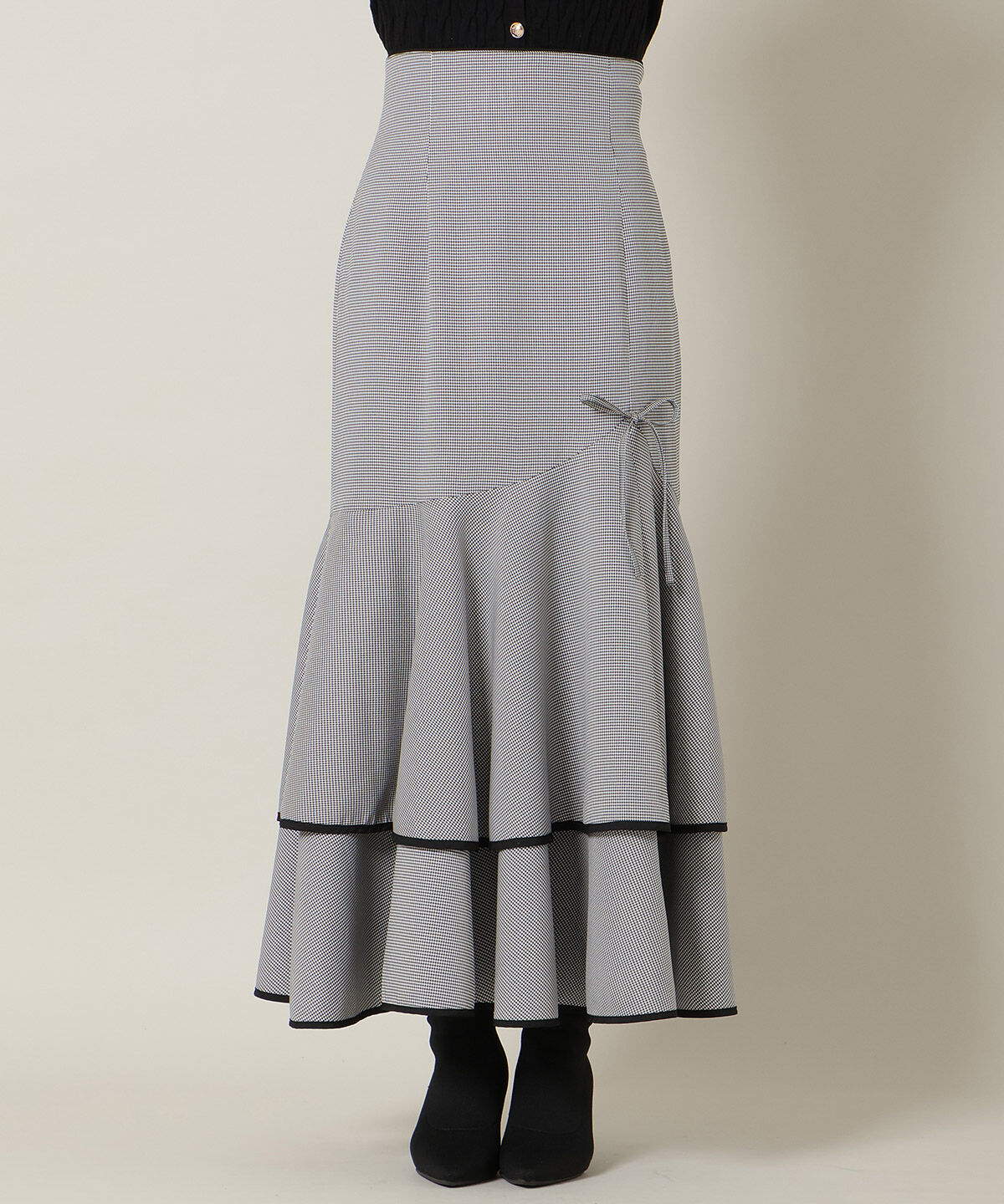 WILLSELECTION「パイピングヘムティアードスカート」|フレア|