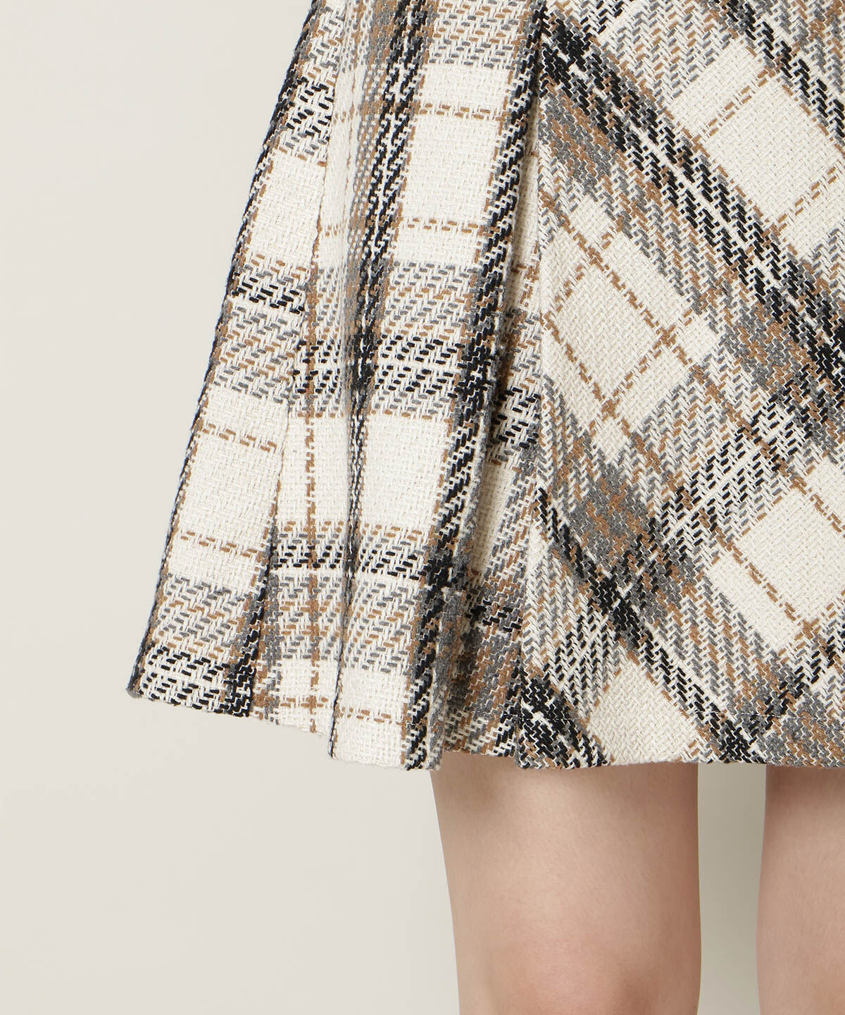 WILLSELECTION「ベルト付きツイードミニスカート」|フレア|