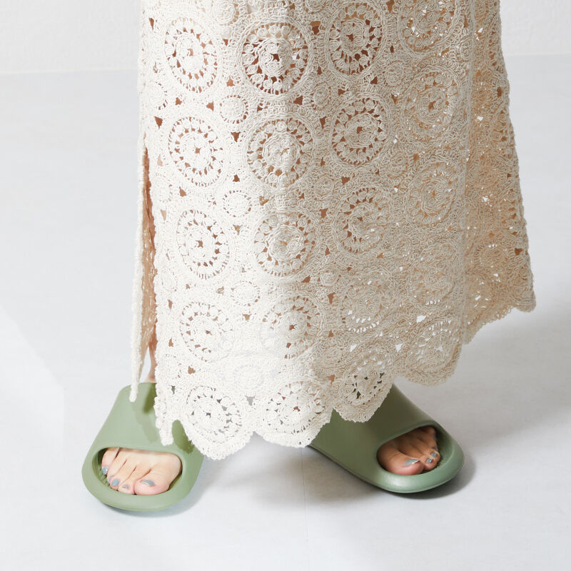 ORiental TRaffic「【WEB限定】ワイドベルトスリッパサンダル/G-0009」|サンダル|GREEN