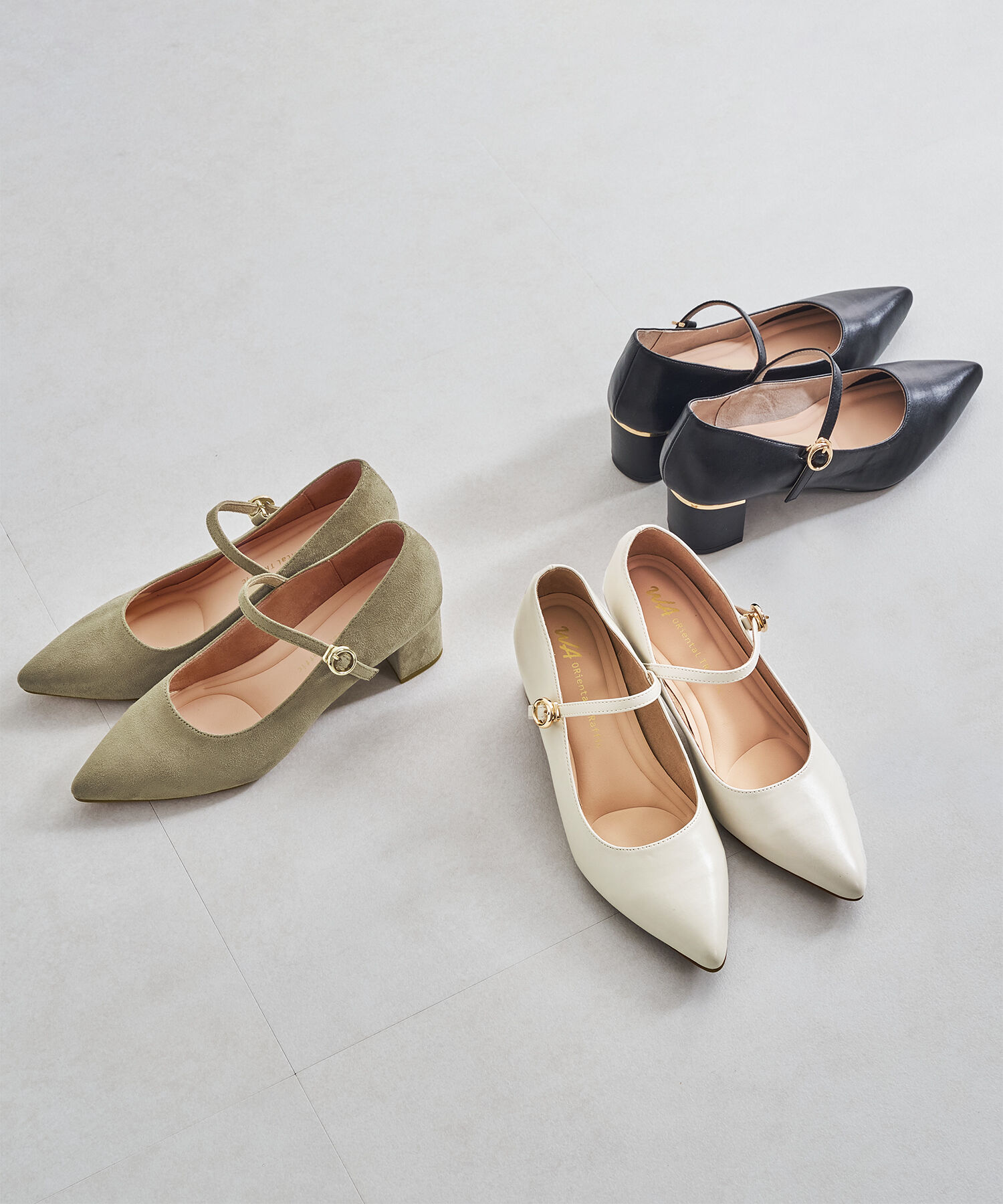 WA Oriental TRaffic「ポインテッドトゥストラップパンプス/52103」|パンプス|WHITE