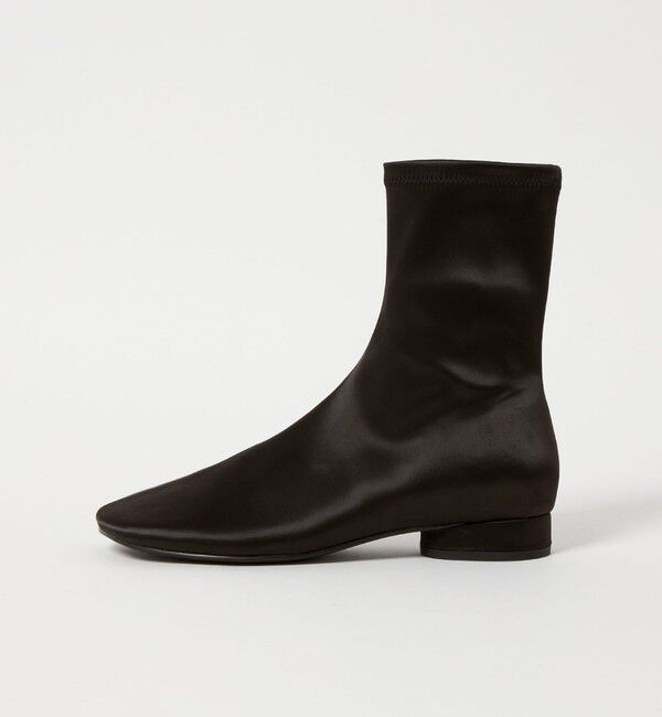 ODETTE E ODILE「＜SY＞ オブリークストレッチ ショートブーツ20&uarr;」|ショートブーツ|BLACK
