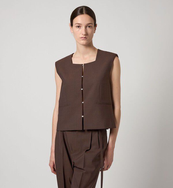 AEWEN MATOPH「＜AEWEN MATOPH＞スクエアネック ベスト」|ベスト・ジレ|