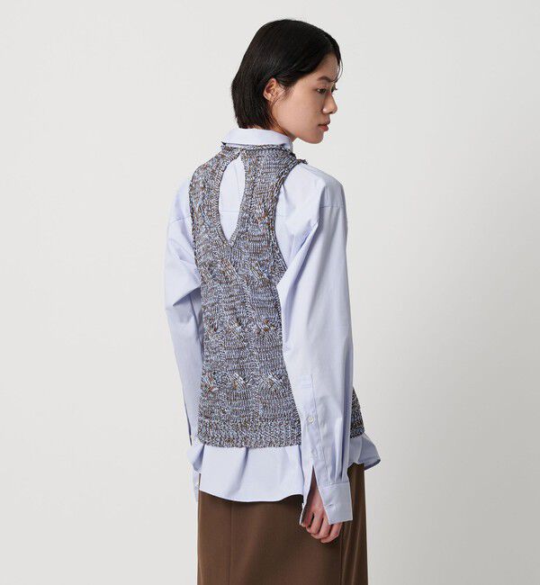 AEWEN MATOPH「＜AEWEN MATOPH＞ミックスヤーンケーブルノースリーブニット ‐ ウォッシャブル ‐」|ベスト・ジレ|