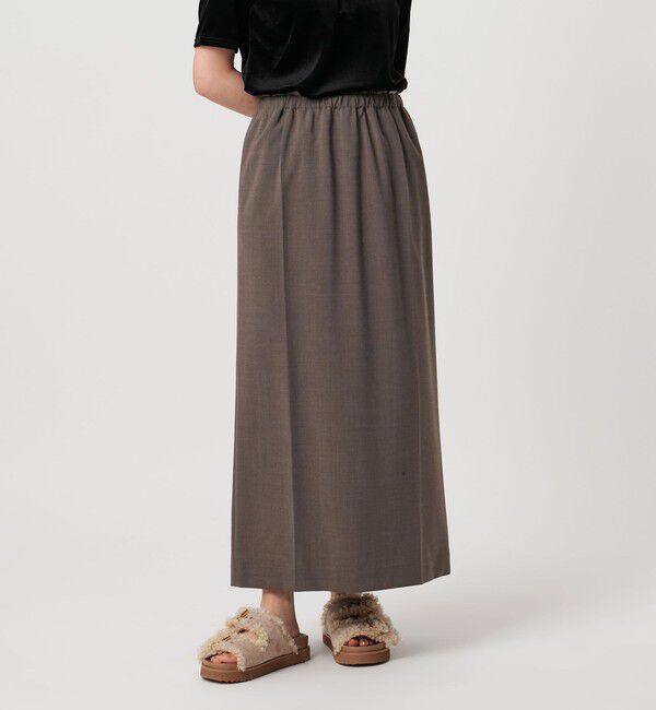 UNITED ARROWS「サテン ウエスト ロングスカート ‐ウォッシャブル‐」|スカート|