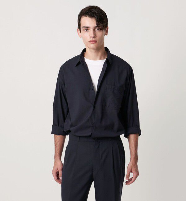 UNITED ARROWS「ワンフォーティー トロピカル レギュラーカラーシャツ」|シャツ・ブラウス|NAVY