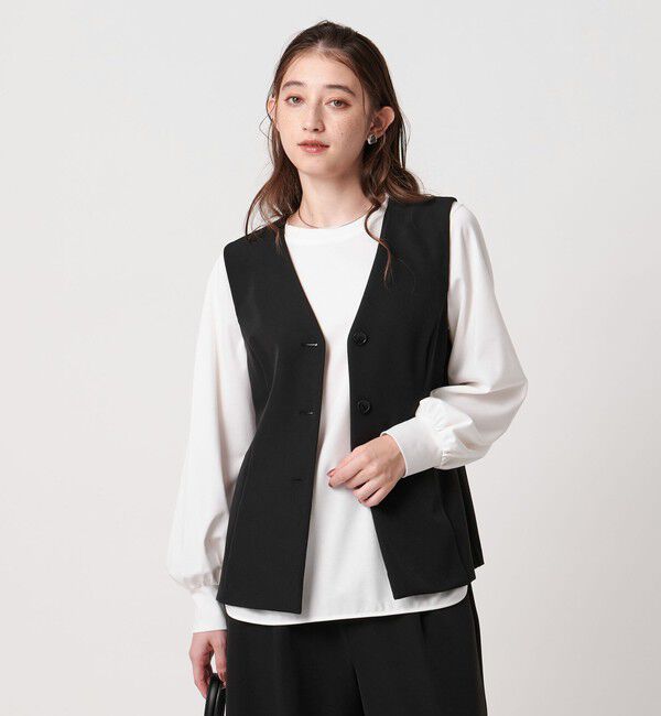 UNITED ARROWS「ポンチ ロングスリーブ カットソー ‐ウォッシャブル‐」|Tシャツ・カットソー|WHITE