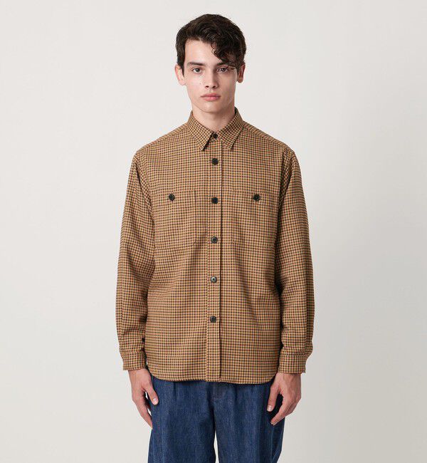 UNITED ARROWS「ツイードライク ダブルポケット オーバー シャツ」|シャツ・ブラウス|