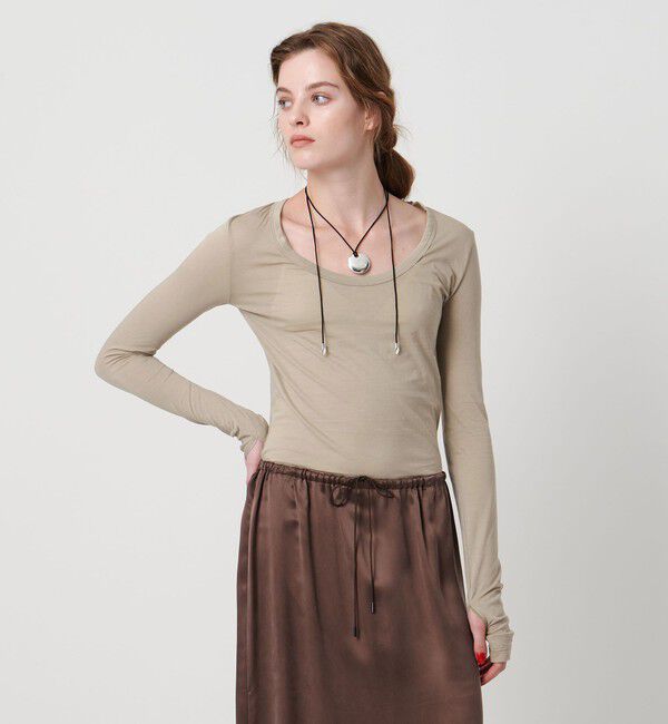 ASTRAET「＜ASTRAET＞ハイゲージ テンジク Uネックカットソー」|Tシャツ・カットソー|