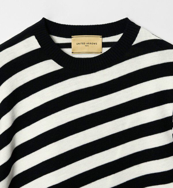 UNITED ARROWS「イレギュラー ボーダー ロングスリーブ ニット」|ニット・セーター|