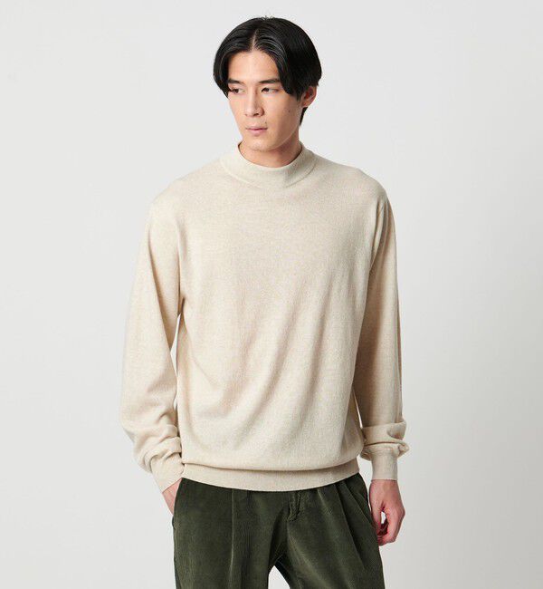 UNITED ARROWS「ウール カシミヤ シルク モックネック ニット」|ニット・セーター|OFF WHITE