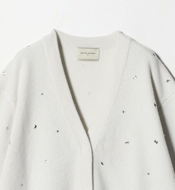 UNITED ARROWS「ラインストーン カーディガン」|カーディガン|