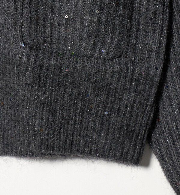 UNITED ARROWS「フラワー スパンコール カーディガン」|カーディガン|