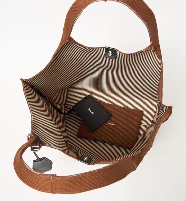 UNITED ARROWS「＜hALON＞ストライプ ニット トートバッグL」|トートバッグ|