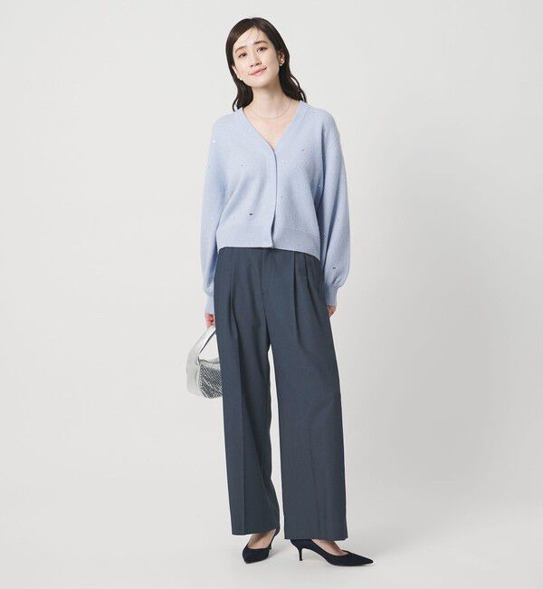 UNITED ARROWS「2タック デニムライク ワイド パンツ ‐ウォッシャブル‐」|チノ|
