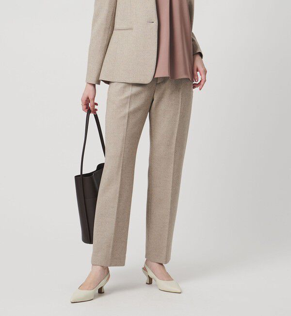 UNITED ARROWS「クラス ツイード ストレート パンツ」|チノ|NATURAL