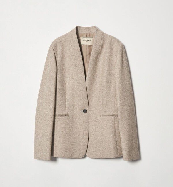UNITED ARROWS「ツイードライク ノーカラージャケット」|ノーカラージャケット|