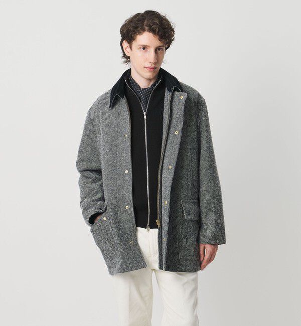 UNITED ARROWS「ヘリンボーン ミドルレングス フィールドジャケット」|テーラードジャケット|