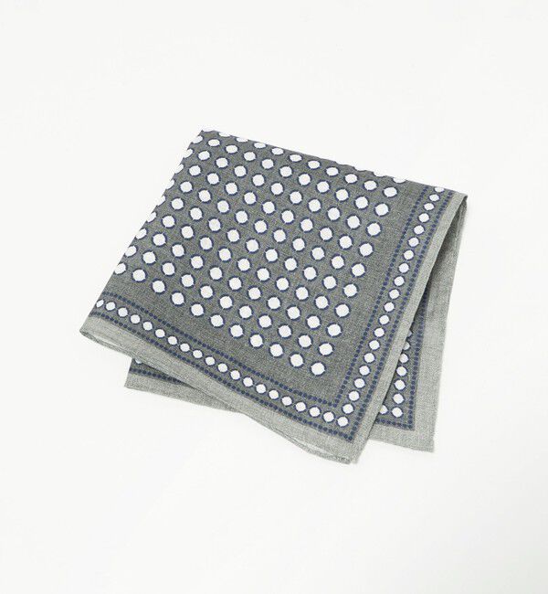 UNITED ARROWS「＜molteni＞サークル ポケットチーフ」|ハンカチ|DK.GRAY