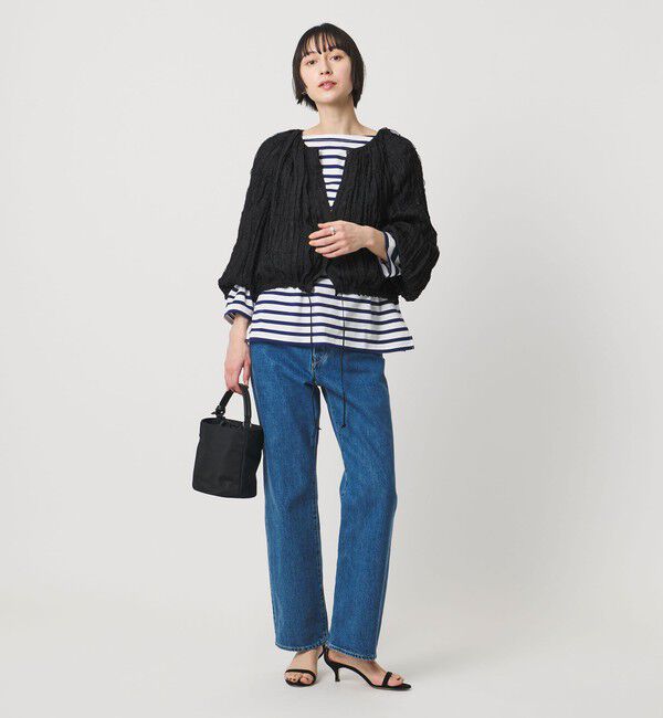 UNITED ARROWS「シャーリング フリル ブラウス」|シャツ・ブラウス|