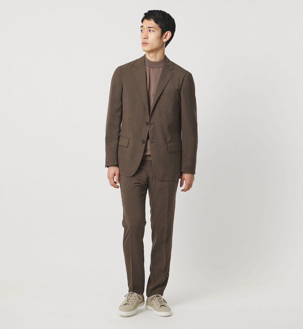 UNITED ARROWS「ウールルック ノープリーツ テーパード パンツ UA COZY　ウォッシャブル　ヨコストレッチ」|スラックス|