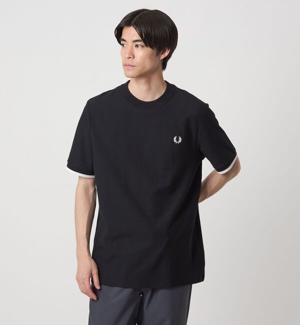 UNITED ARROWS green label relaxing「＜FRED PERRY＞ティップカフ カノコ Tシャツ」|Tシャツ・カットソー|BLACK