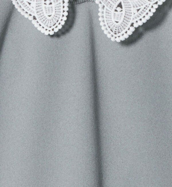 UNITED ARROWS green label relaxing「襟レース 2WAY 5分袖 プルオーバー ニット  -ウォッシャブル-」|ニット・セーター|