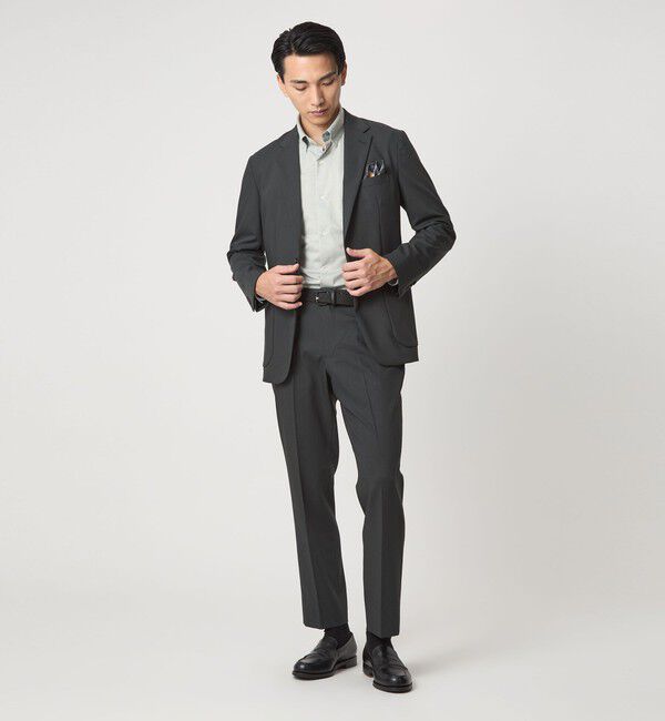 UNITED ARROWS green label relaxing「エブリット TC ジャージー スナップ ボタンダウン シャツ -イージーアイロン・吸水速乾・抗菌-」|シャツ・ブラウス|