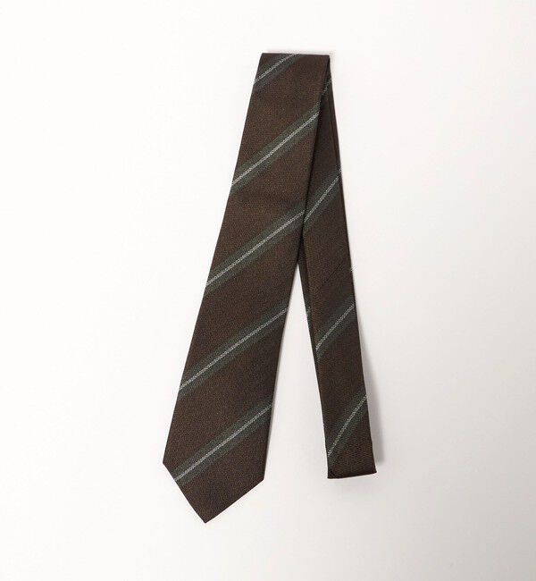 UNITED ARROWS green label relaxing「GLR シルク1 8.0cm ストライプ2 ネクタイ」|ネクタイ・蝶ネクタイ|DK.BROWN
