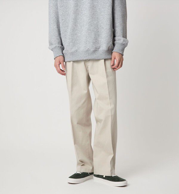 UNITED ARROWS green label relaxing「コットン チノ 1プリーツ W4 ワイドパンツ」|チノ|