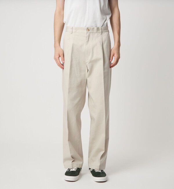 UNITED ARROWS green label relaxing「コットン チノ 1プリーツ W4 ワイドパンツ」|チノ|