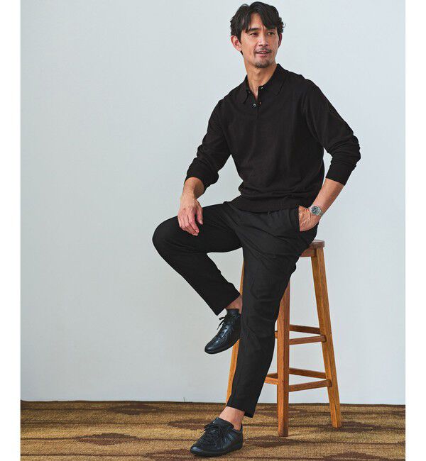 UNITED ARROWS green label relaxing「【WEB限定】JUST fit ウールライク 1プリーツ イージースラックス パンツ -ストレッチ-」|チノ|