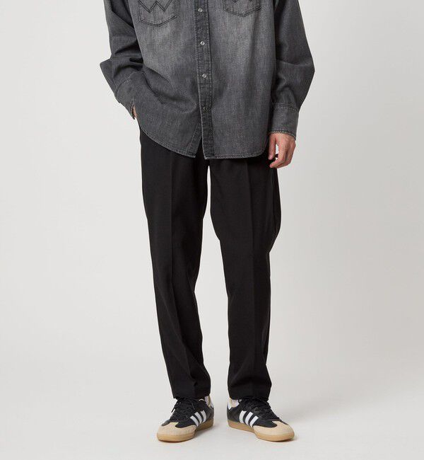 UNITED ARROWS green label relaxing「【WEB限定】JUST fit ウールライク 1プリーツ イージースラックス パンツ -ストレッチ-」|チノ|