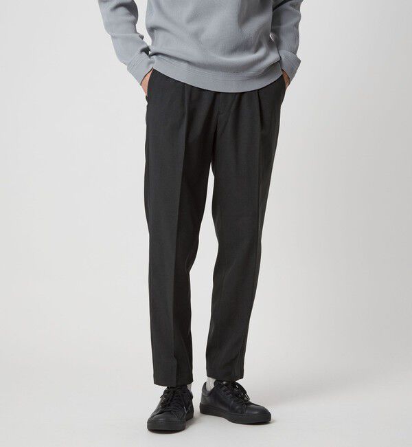 UNITED ARROWS green label relaxing「【WEB限定】JUST fit ウールライク 1プリーツ イージースラックス パンツ -ストレッチ-」|チノ|