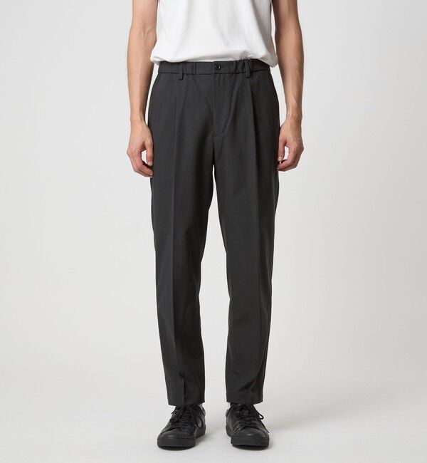 UNITED ARROWS green label relaxing「【WEB限定】JUST fit ウールライク 1プリーツ イージースラックス パンツ -ストレッチ-」|チノ|
